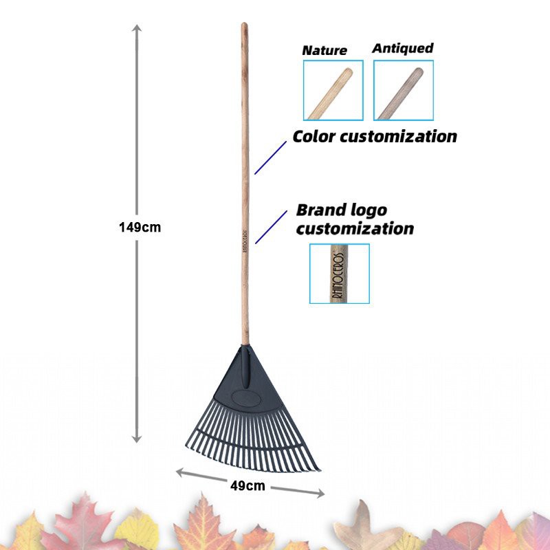 Black Garden leaf rake platic