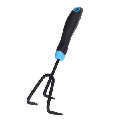 3 Tines Black Carbon Steel Hand Toudtivator